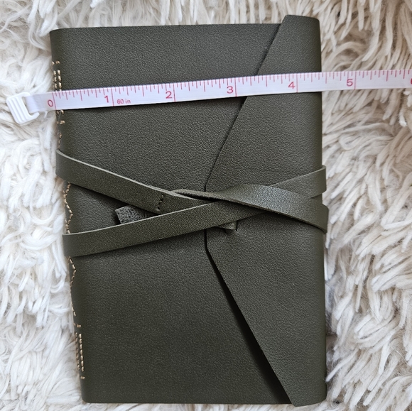 Fringe Studio Notebook 240 Dotted Pages Olive 6.5x4.5" Vegan Leather - Picture 8 of 9